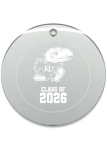 Kansas Jayhawks Class of 2026 Round Ornament - White