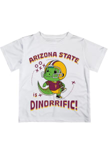 Vive La Fete Arizona State Sun Devils Infant Dino-Riffic Short Sleeve T-Shirt White