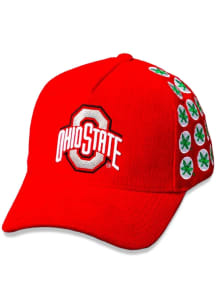 Ohio State Buckeyes Helmet Sticker Adjustable Hat - Red