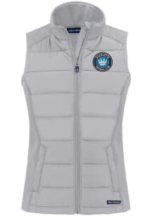 Cutter and Buck Charlotte FC Womens Grey Evoke Vest