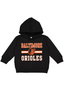 Baltimore Orioles Toddler Black Home Team Long Sleeve Hooded Sweatshirt