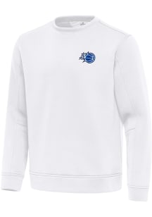 Antigua Orlando Magic Mens White Relevant Long Sleeve Crew Sweatshirt
