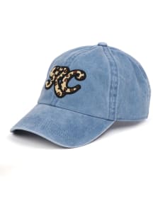 Kansas City Blue Cheetah Print Womens Adjustable Hat