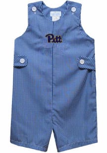 Vive La Fete Pitt Panthers Toddler Blue Gingham Overalls