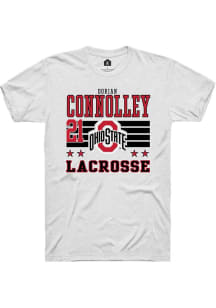 Dorian Connolley Ohio State Buckeyes White NIL Striped Short Sleeve Player T Shirt