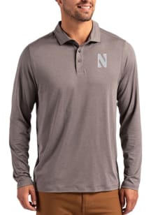 Cutter and Buck Northwestern Wildcats Mens Purple Coastline Long Sleeve Polo Shirt