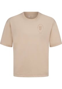 Levelwear San Francisco Giants Tan Signature Knit Register Short Sleeve Fashion T Shirt