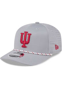 New Era Indiana Hoosiers Sport Stretch 9SEVENTY Adjustable Hat - Grey