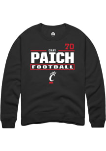 Cray Paich Cincinnati Bearcats Mens Black NIL Stacked Box Player Crew