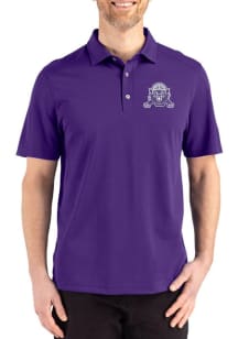 Cutter and Buck Northwestern Wildcats Mens Purple Vault Advantage Refresh Short Sleeve Polo