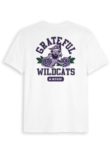 Class Trip K-State Wildcats White Grateful Dead Skull Number One Design Short Sleeve T Shirt