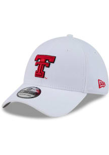 New Era Texas Tech Red Raiders Mens White Team Classic 39Thirty Flex Hat