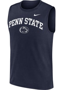 Nike Penn State Nittany Lions Mens Navy Blue Legend Arch Primetime Short Sleeve Tank Top