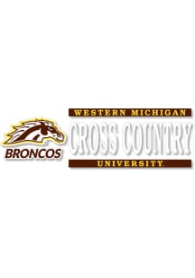 Western Michigan Broncos 6x2 Cross Country Auto Decal - Brown
