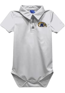 Vive La Fete Kent State Golden Flashes Baby White Team Short Sleeve One Piece Polo
