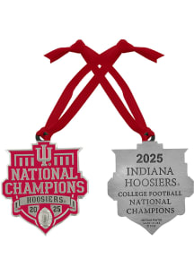 Indiana Hoosiers CFP National Champions 2025 Metal Ornament - Crimson