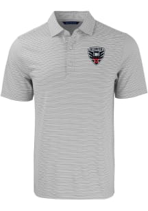 Cutter and Buck DC United Grey Forge Double Stripe Big and Tall Polo