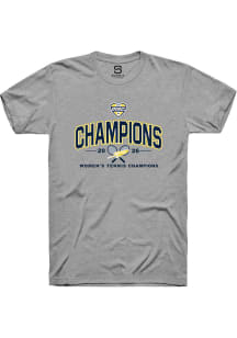 Summit Sportswear Toledo Rockets Grey MAC 2026 Women's Tennis Champions Short Sleeve T Shirt