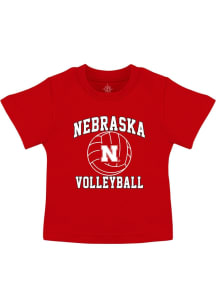 Nebraska Cornhuskers Boys Cardinal Volleyball Short Sleeve T-Shirt