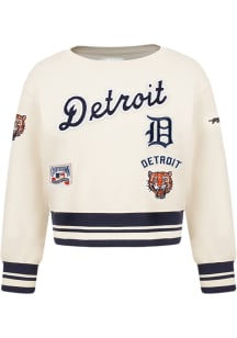 Pro Standard Detroit Tigers Girls White Retro Classics Long Sleeve T-Shirt