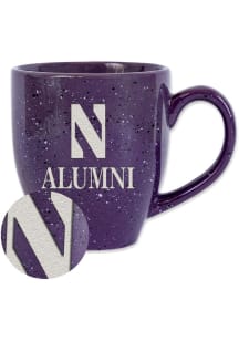 Northwestern Wildcats Alumni 16oz Speckle Ceramic Mug - Purple