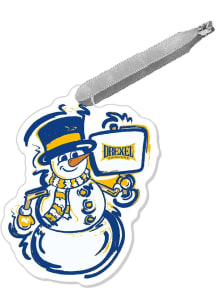Drexel Dragons Justin Patten Snowman Ornament - Navy Blue