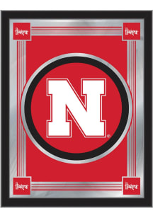 Nebraska Cornhuskers Logo Hanging Back Bar Mirror