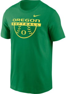 Nike Oregon Ducks Kelly Green Dedication Softball Short Sleeve T Shirt
