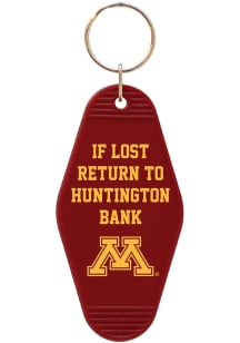 Minnesota Golden Gophers If Lost Return To Huntington Bank Keychain - Maroon