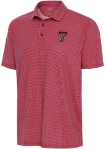 Antigua Texas Tech Red Raiders Mens Red Trellis Short Sleeve Polo