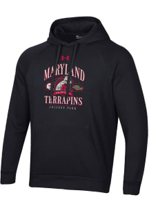 Under Armour Maryland Terrapins Mens Black Football Homecoming 2025 All Day Long Sleeve Hoodie