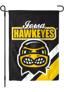 Iowa Hawkeyes Mascot Garden Flag - Black