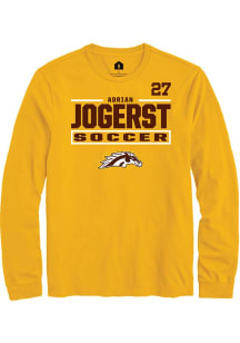 Adrian Jogerst Western Michigan Broncos Gold NIL Stacked Box Long Sleeve Player T Shirt