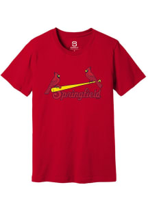 Summit Sportswear Springfield Cardinals Red Alt Logo Wordmark Short Sleeve T Shirt