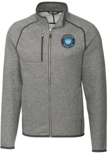 Cutter and Buck Charlotte FC Mens Grey Mainsail Big and Tall Light Weight Jacket