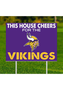 Minnesota Vikings This House Cheers For Yard Sign - Purple