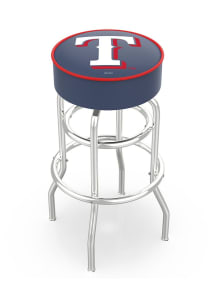 Texas Rangers Double-Ring Swivel Pub Stool - Silver