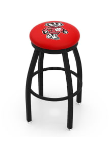 Wisconsin Badgers Mascot Black Pub Stool - Black