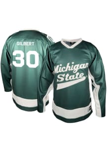 Genuine Collective Dolan Gilbert Michigan State Spartans Mens Green NIL Hockey Jersey