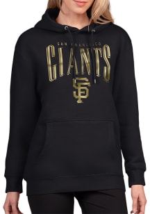 4Her San Francisco Giants Womens Black Metallic Hooded Sweatshirt
