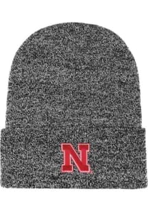 LogoFit Nebraska Cornhuskers Black Bueller Mens Knit Hat