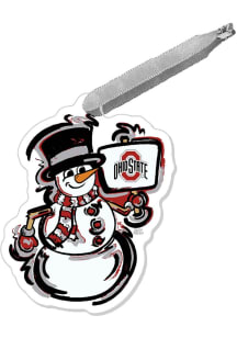 Ohio State Buckeyes Justin Patten Snowman Ornament - Red