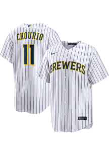 Jackson Chourio Milwaukee Brewers Mens Replica Alt Jersey - White