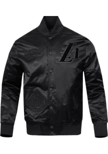 Pro Standard Los Angeles Lakers Mens Black Blackout Satin Light Weight Jacket