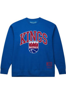 Mitchell and Ness Kansas City Kings Mens Blue Nostalgia Long Sleeve Crew Sweatshirt