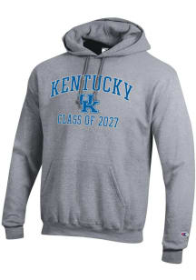 Champion Kentucky Wildcats Mens Grey Font Class of 2027 Powerblend Long Sleeve Hoodie