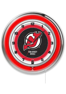 New Jersey Devils 19in Neon Wall Clock