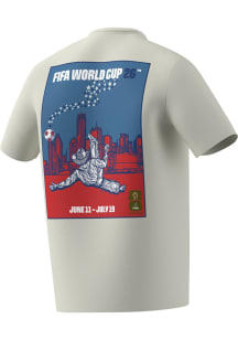 Adidas FIFA Dallas White City Poster Short Sleeve Fashion T Shirt