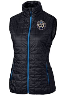 Cutter and Buck Philadelphia Union Womens Navy Blue Rainier PrimaLoft Vest