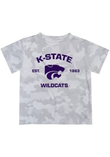 Vive La Fete K-State Wildcats Infant Camo Short Sleeve T-Shirt Grey
